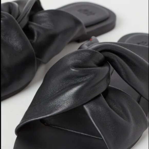 Twist slide genuine leather sandals size US 8 EUR 39 - Picture 2 of 3